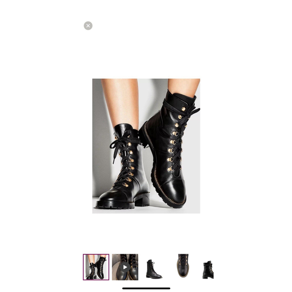 Stuart Weitzman Black Leather Kolbie Bootie Chain Detail Size 9 - Picture 1 of 11